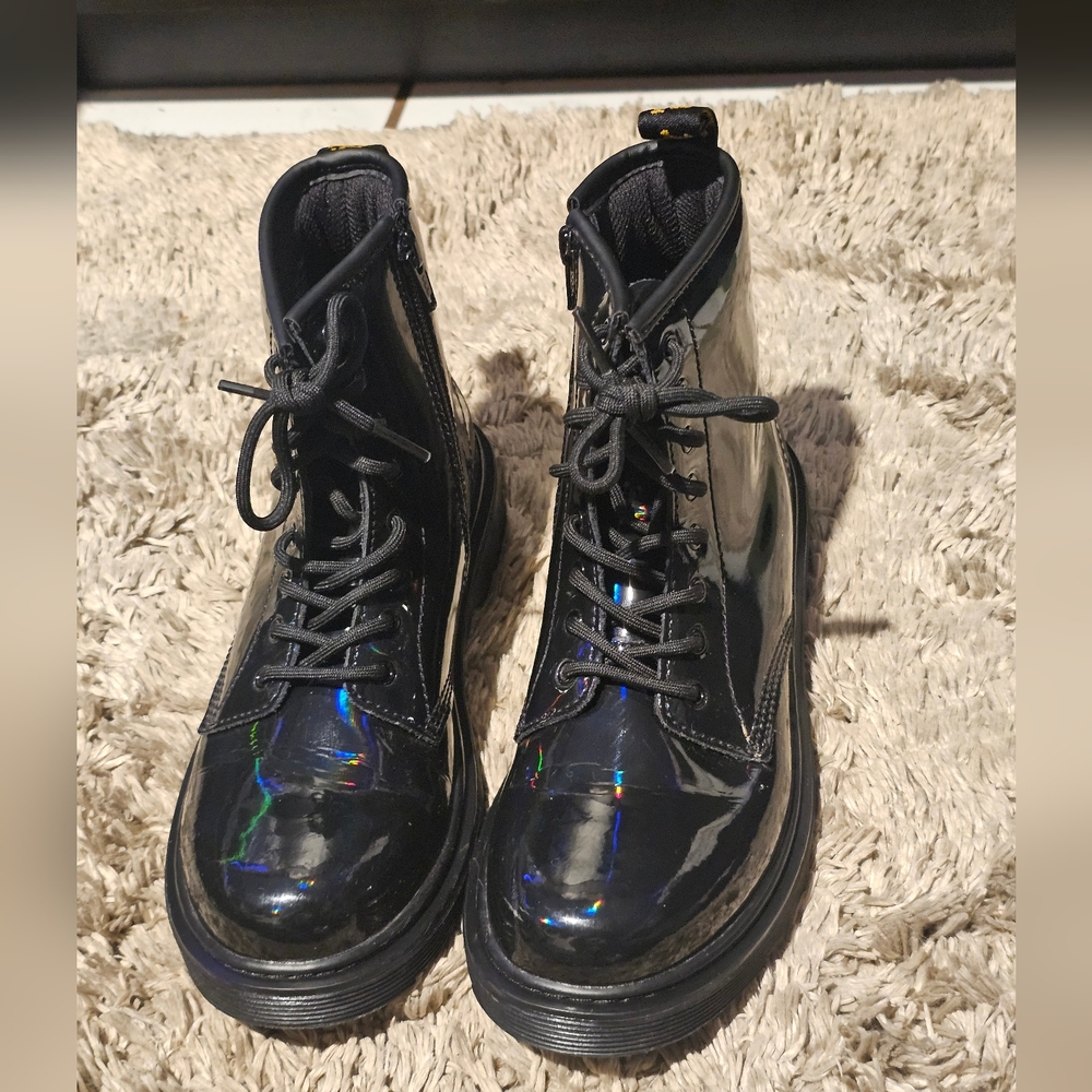 Sold Dr. Martens Shiny Black Lace-Up Boots